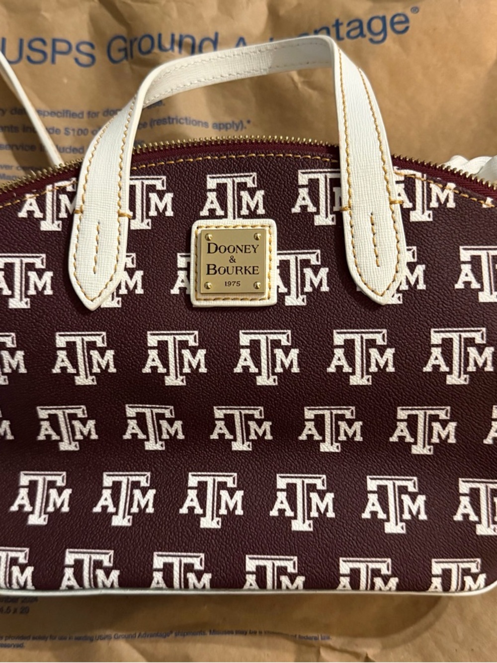 Dooney & Bourke Maroon and White Texas A&M Logo Crossbody (Offers welcome)